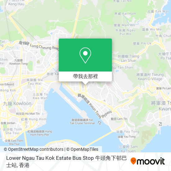 Lower Ngau Tau Kok Estate Bus Stop 牛頭角下邨巴士站地圖