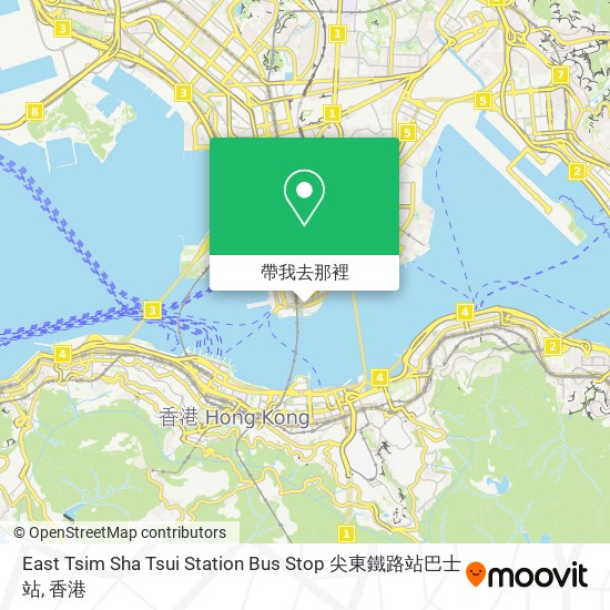 East Tsim Sha Tsui Station Bus Stop 尖東鐵路站巴士站地圖
