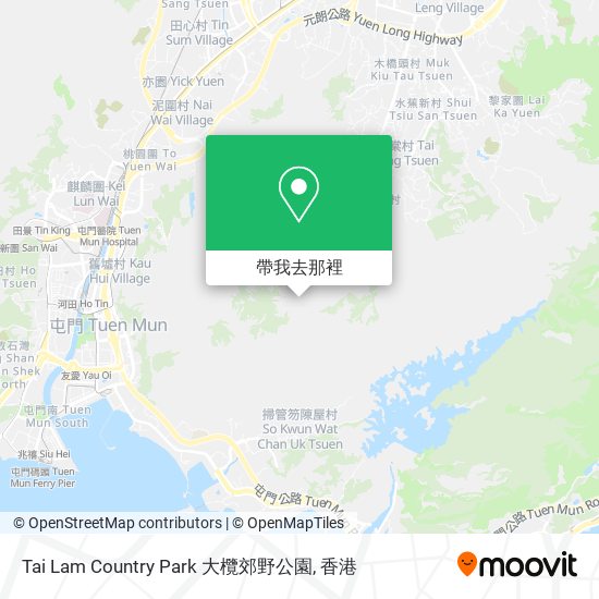Tai Lam Country Park 大欖郊野公園地圖