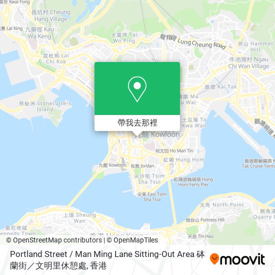 Portland Street / Man Ming Lane Sitting-Out Area 砵蘭街／文明里休憩處地圖