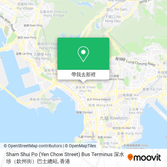 Sham Shui Po (Yen Chow Street) Bus Terminus 深水埗（欽州街）巴士總站地圖