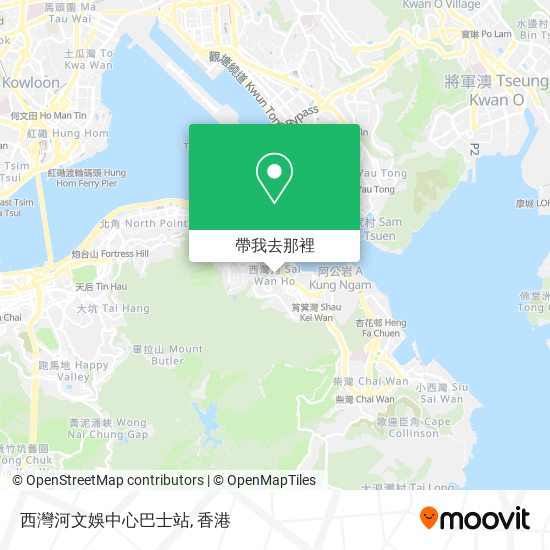 西灣河文娛中心巴士站地圖