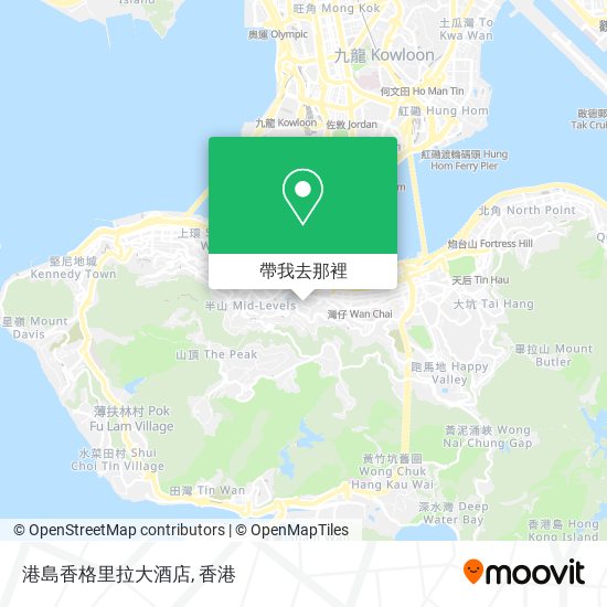 港島香格里拉大酒店地圖