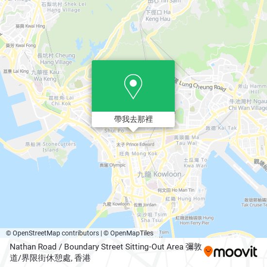 Nathan Road / Boundary Street Sitting-Out Area 彌敦道 / 界限街休憩處地圖