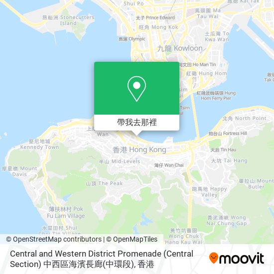 Central and Western District Promenade (Central Section) 中西區海濱長廊(中環段)地圖