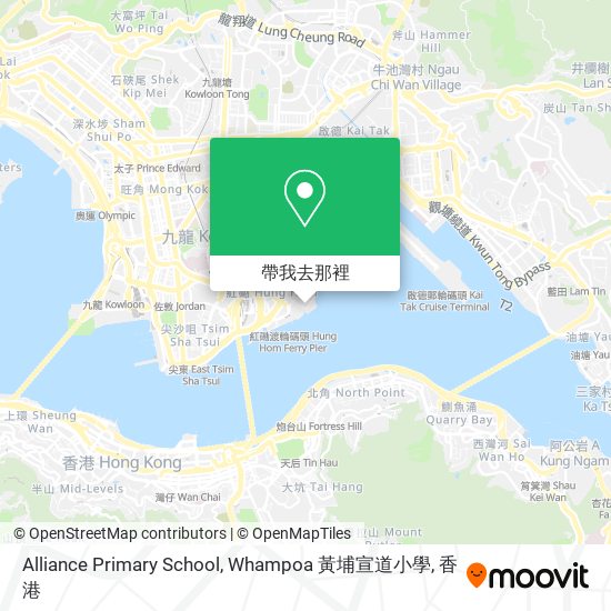 Alliance Primary School, Whampoa 黃埔宣道小學地圖