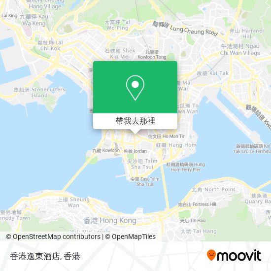 香港逸東酒店地圖
