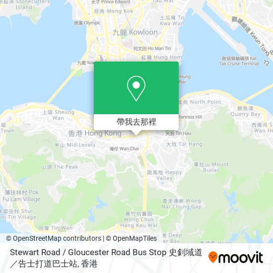Stewart Road / Gloucester Road Bus Stop 史釗域道／告士打道巴士站地圖