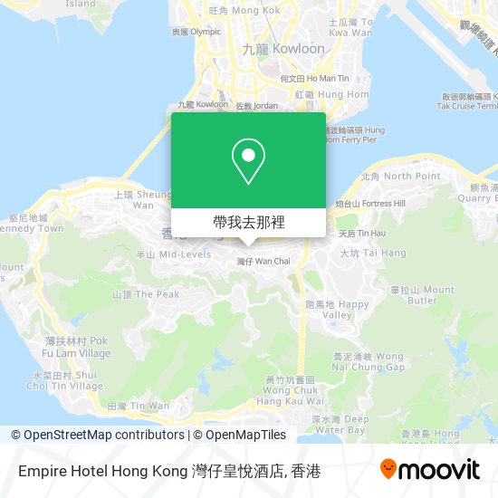 Empire Hotel Hong Kong 灣仔皇悅酒店地圖