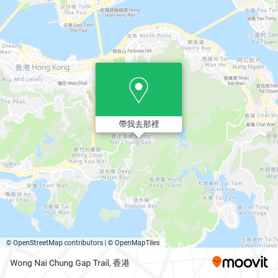 Wong Nai Chung Gap Trail地圖