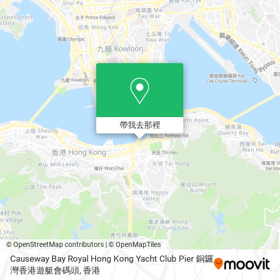 Causeway Bay Royal Hong Kong Yacht Club Pier 銅鑼灣香港遊艇會碼頭地圖