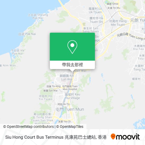 Siu Hong Court Bus Terminus 兆康苑巴士總站地圖