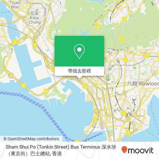 Sham Shui Po (Tonkin Street) Bus Terminus 深水埗（東京街）巴士總站地圖