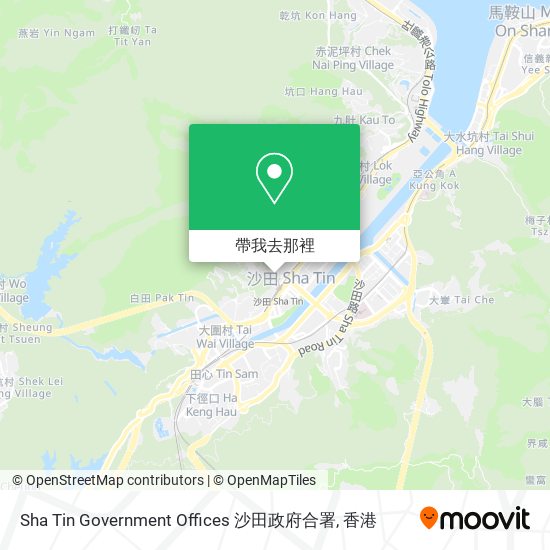 Sha Tin Government Offices 沙田政府合署地圖