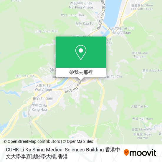 CUHK Li Ka Shing Medical Sciences Building 香港中文大學李嘉誠醫學大樓地圖