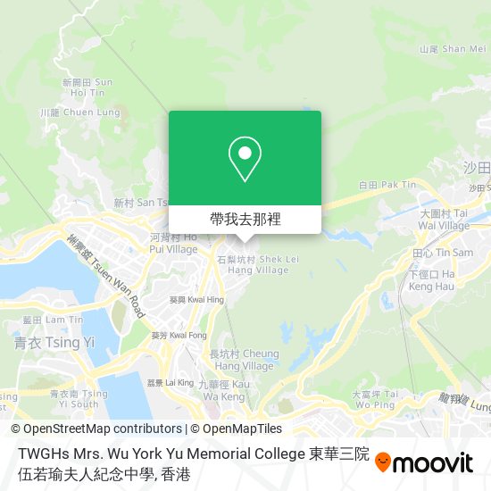 TWGHs Mrs. Wu York Yu Memorial College 東華三院伍若瑜夫人紀念中學地圖