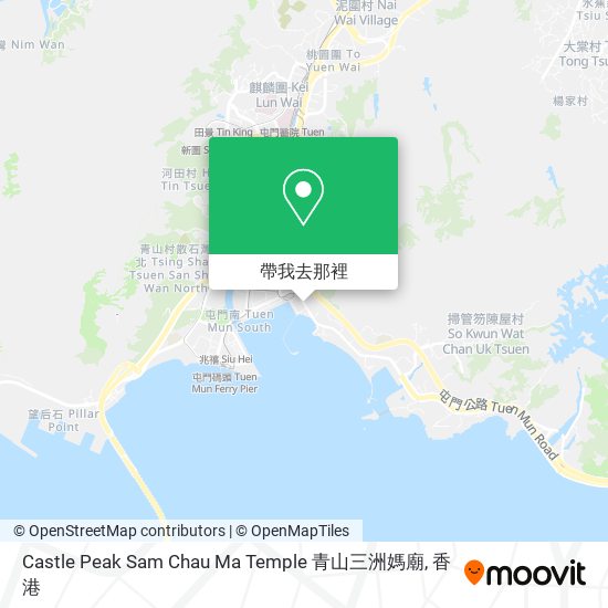 Castle Peak Sam Chau Ma Temple 青山三洲媽廟地圖