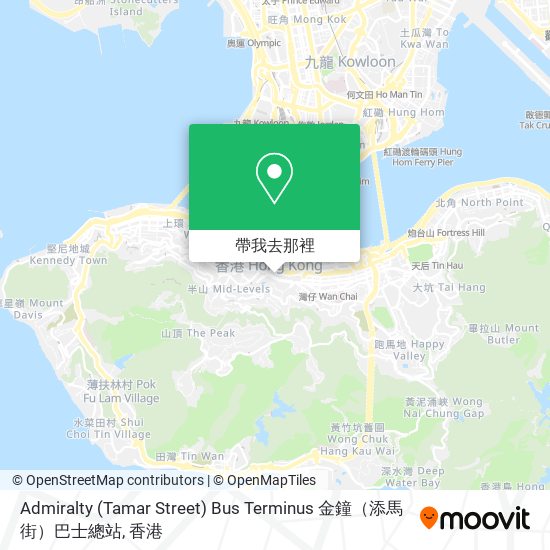 Admiralty (Tamar Street) Bus Terminus 金鐘（添馬街）巴士總站地圖