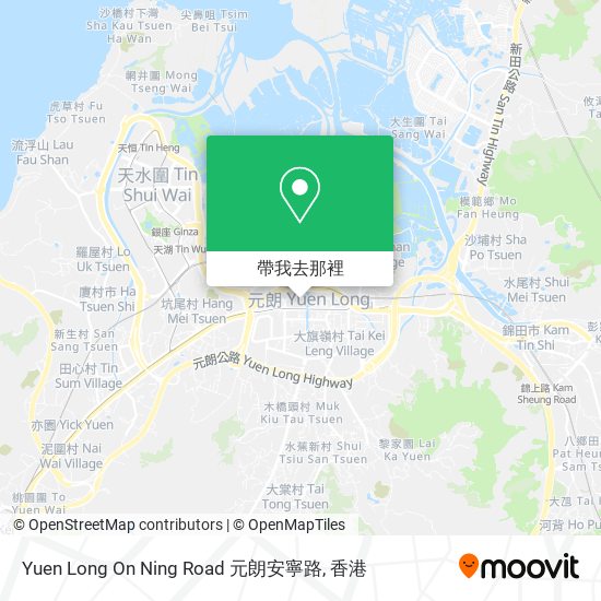 Yuen Long On Ning Road 元朗安寧路地圖