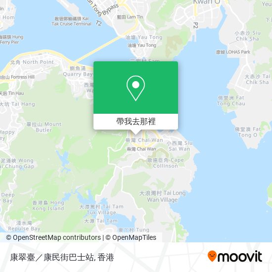 康翠臺／康民街巴士站地圖