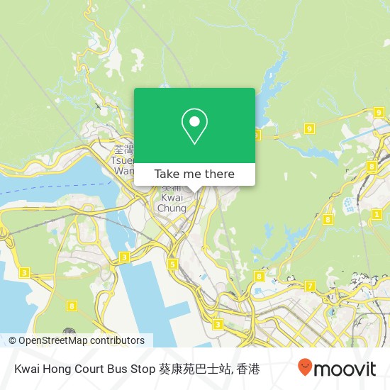 Kwai Hong Court Bus Stop 葵康苑巴士站地圖