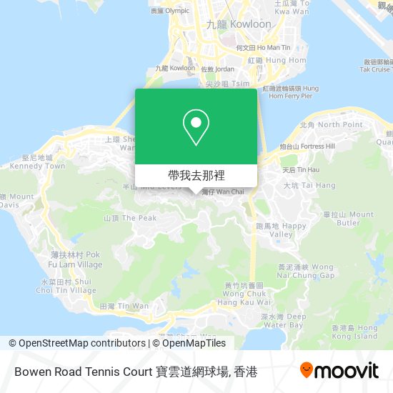 Bowen Road Tennis Court 寶雲道網球場地圖