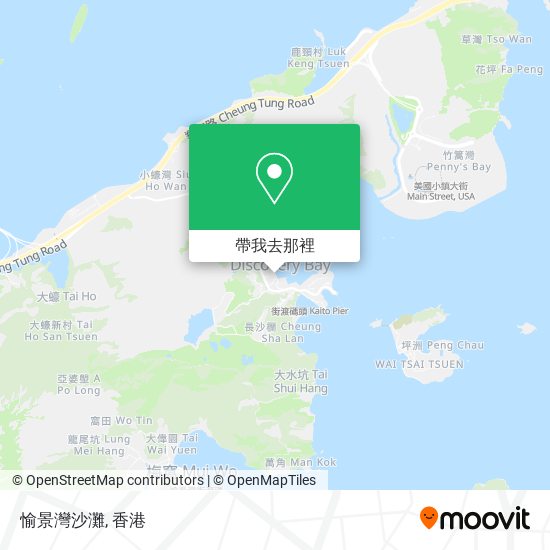 愉景灣沙灘地圖