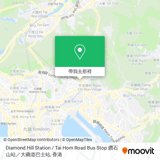 Diamond Hill Station / Tai Hom Road Bus Stop 鑽石山站／大磡道巴士站地圖