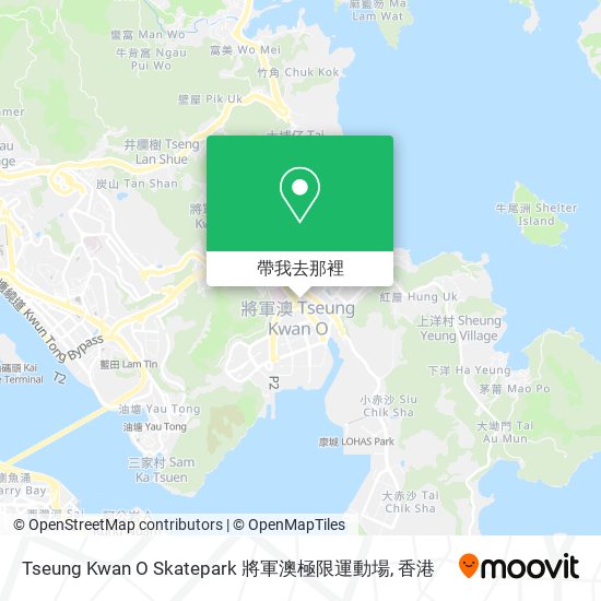 Tseung Kwan O Skatepark 將軍澳極限運動場地圖