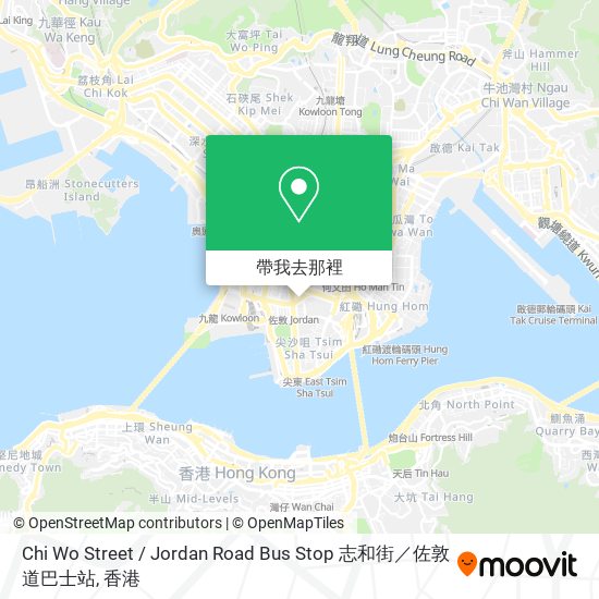 Chi Wo Street / Jordan Road Bus Stop 志和街／佐敦道巴士站地圖