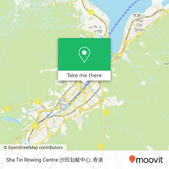 Sha Tin Rowing Centre 沙田划艇中心地圖