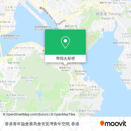 香港青年協會賽馬會筲箕灣青年空間地圖
