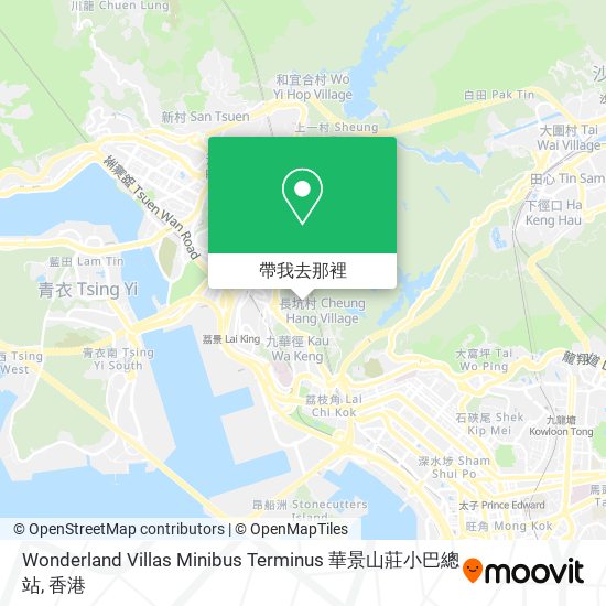 Wonderland Villas Minibus Terminus 華景山莊小巴總站地圖