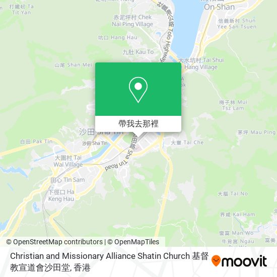 Christian and Missionary Alliance Shatin Church 基督教宣道會沙田堂地圖