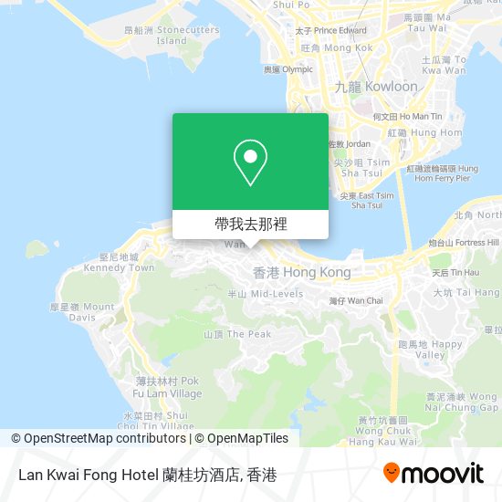 Lan Kwai Fong Hotel 蘭桂坊酒店地圖