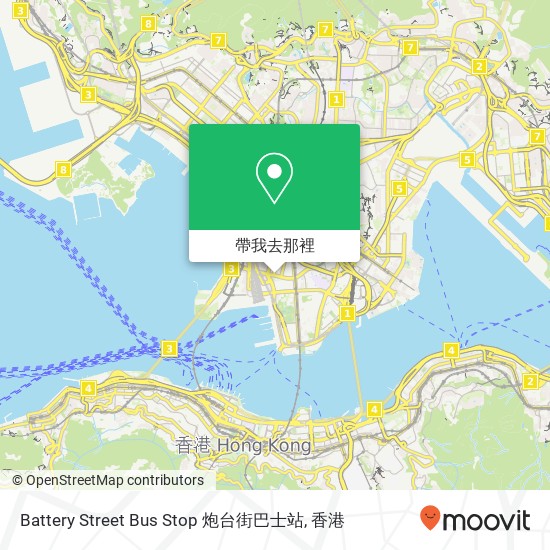 Battery Street Bus Stop 炮台街巴士站地圖