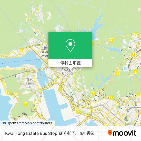 Kwai Fong Estate Bus Stop 葵芳邨巴士站地圖