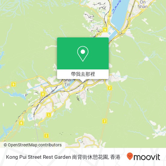 Kong Pui Street Rest Garden 崗背街休憩花園地圖