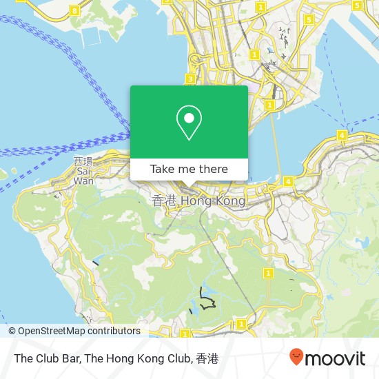 The Club Bar, The Hong Kong Club地圖