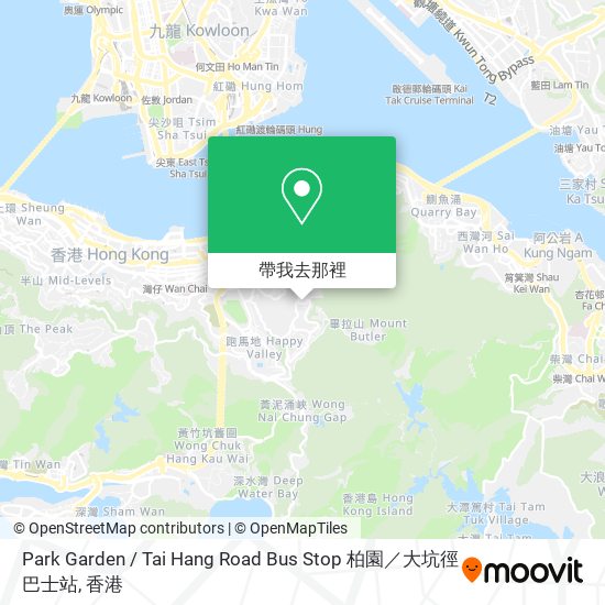 Park Garden / Tai Hang Road Bus Stop 柏園／大坑徑巴士站地圖