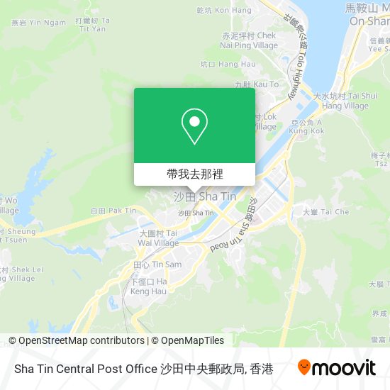Sha Tin Central Post Office 沙田中央郵政局地圖