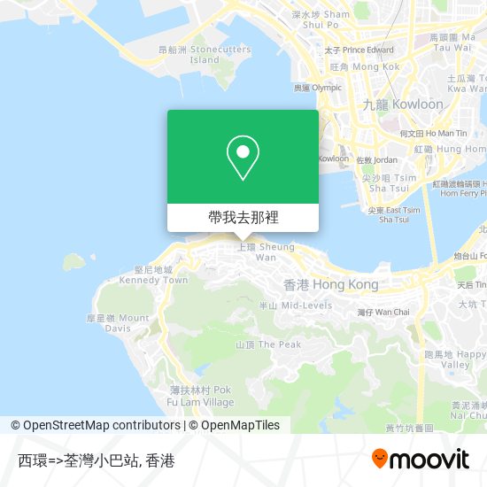 西環=>荃灣小巴站地圖