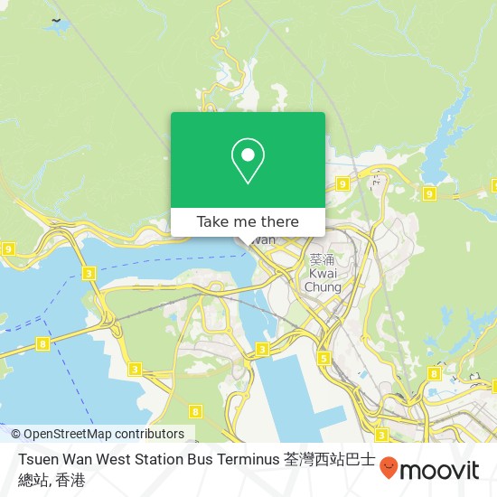 Tsuen Wan West Station Bus Terminus 荃灣西站巴士總站地圖