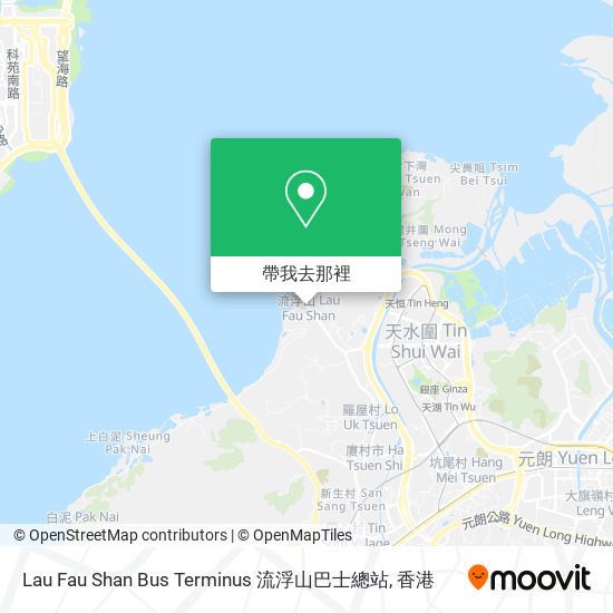Lau Fau Shan Bus Terminus 流浮山巴士總站地圖