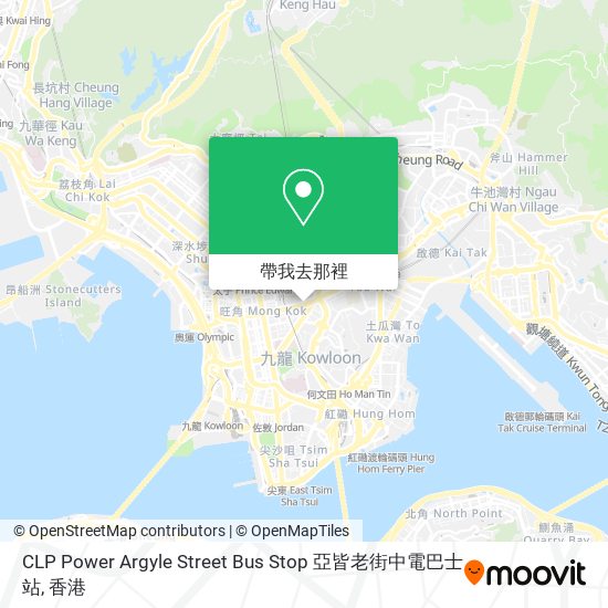 CLP Power Argyle Street Bus Stop 亞皆老街中電巴士站地圖