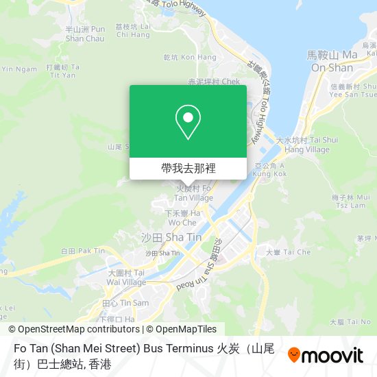 Fo Tan (Shan Mei Street) Bus Terminus 火炭（山尾街）巴士總站地圖