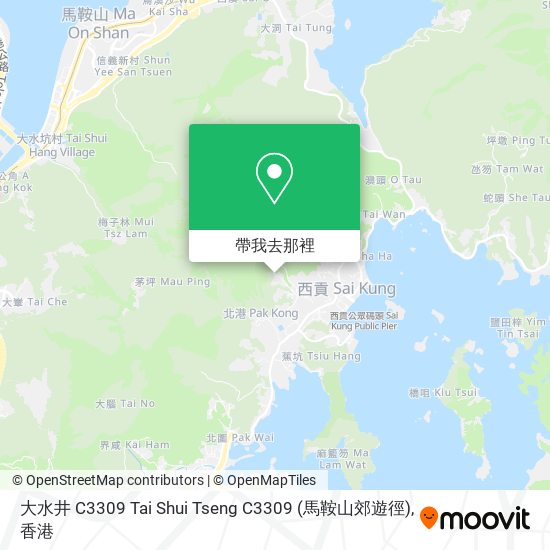 大水井 C3309 Tai Shui Tseng C3309 (馬鞍山郊遊徑)地圖