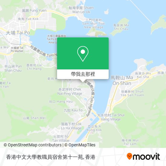 香港中文大學教職員宿舍第十一苑地圖