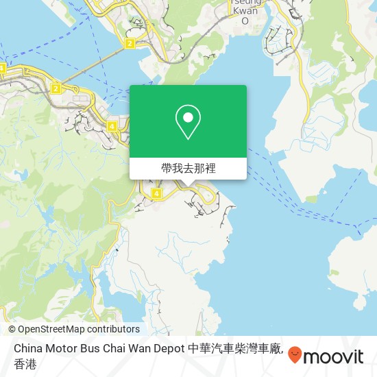 China Motor Bus Chai Wan Depot 中華汽車柴灣車廠地圖