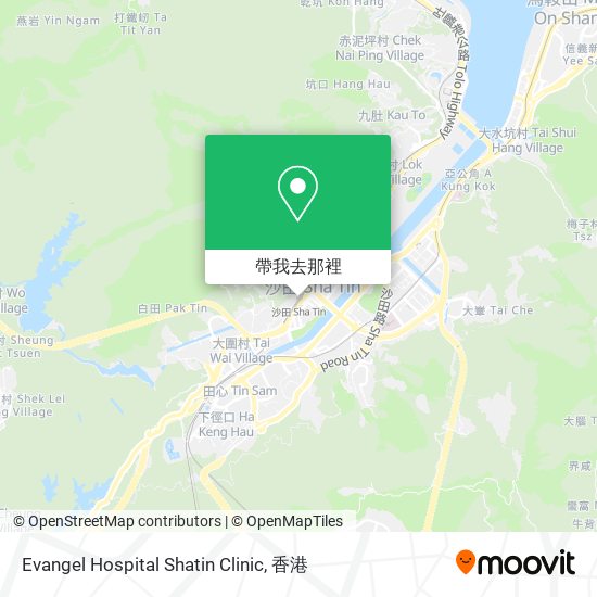 Evangel Hospital Shatin Clinic地圖